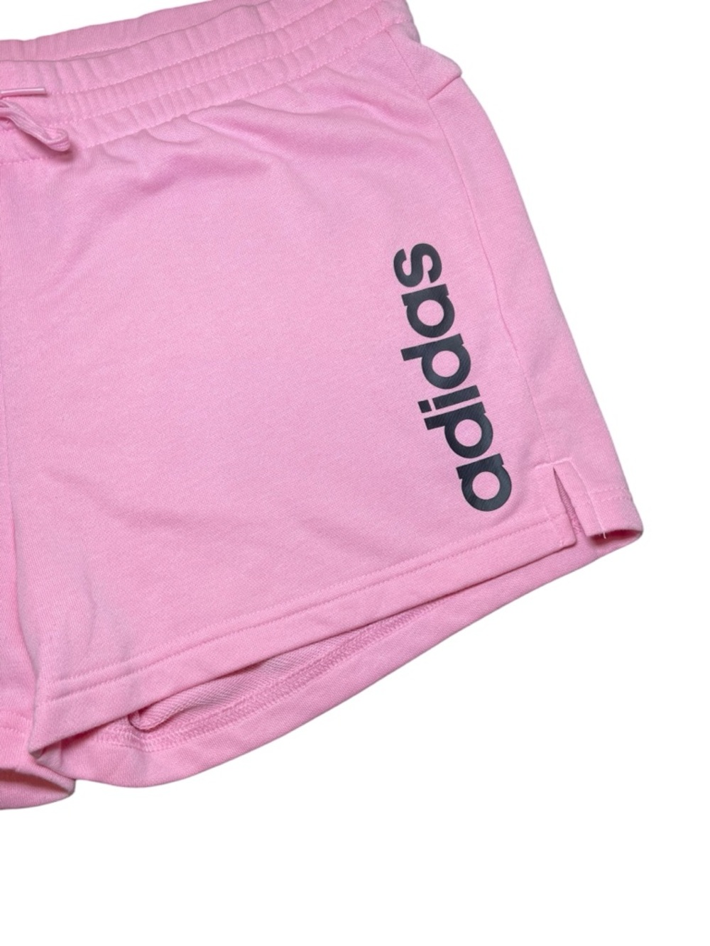 Adidas Women's Essentials Linear French Terry Shorts in Light Pink Size XL - Picture 5 of 13